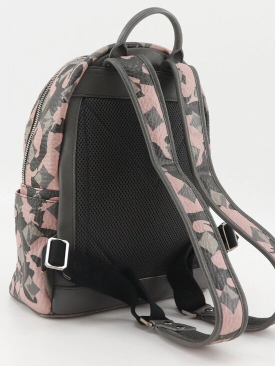 MCM Studs Backpack Daypack Camouflage Pattern pink Calfskin Women main image 8